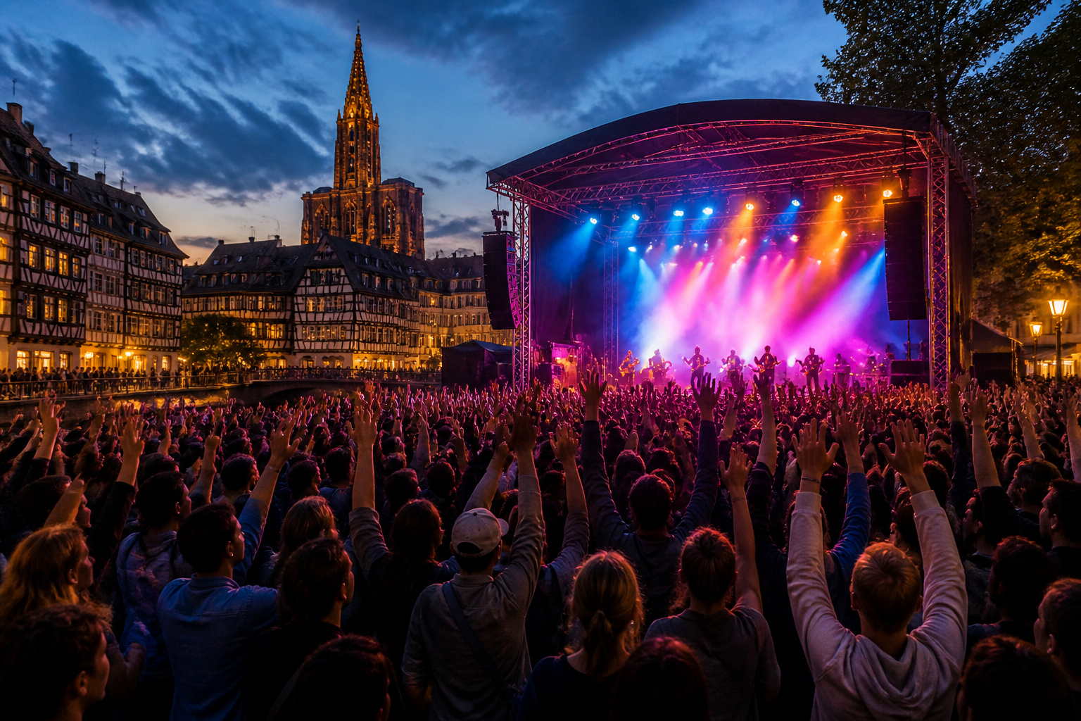 Concert a strasbourg au crepuscule