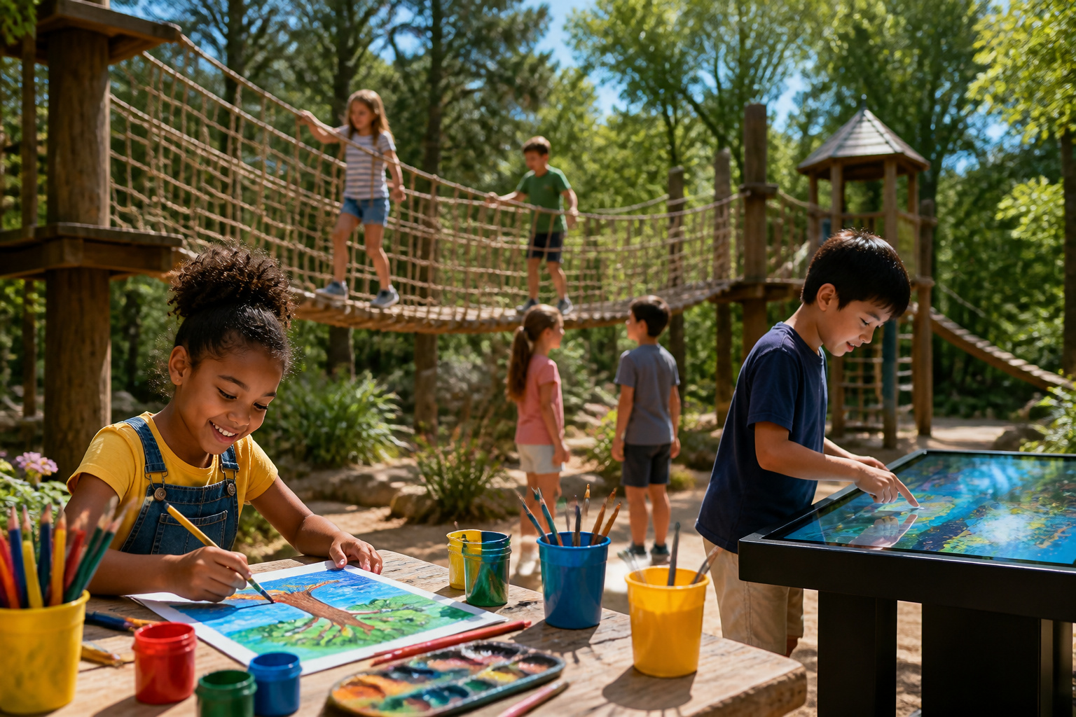 Enfants en plein air art et aventure
