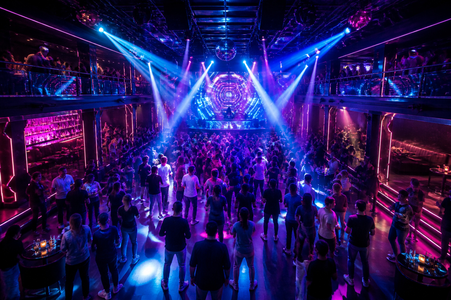 Nuit electrisante dans une discotheque moderne