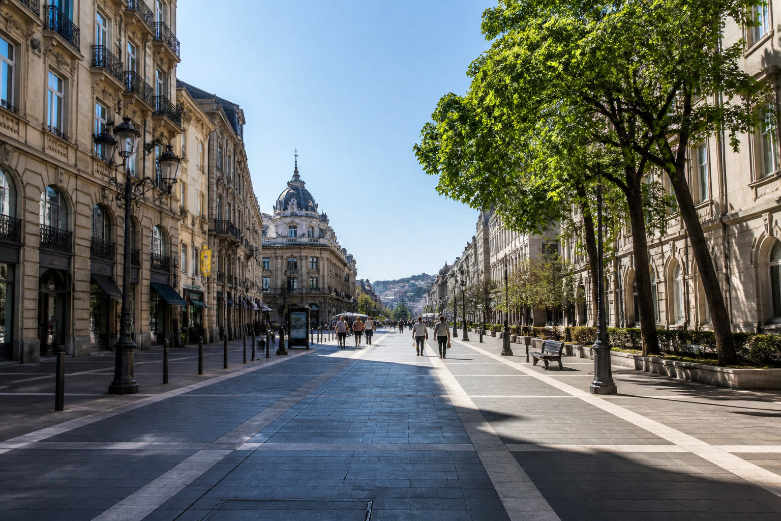 Rue ensoleillee a lyon