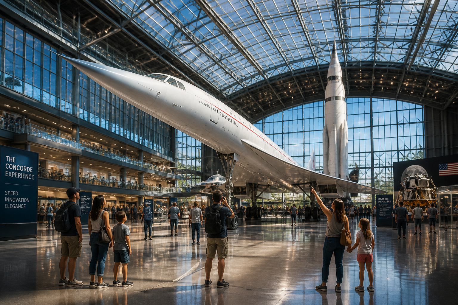 Musee de lair et de lespace concorde et fusee