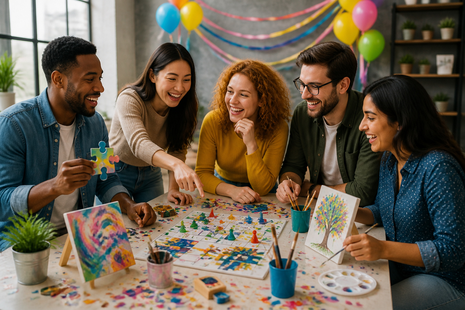 Joie et creativite partagees en groupe